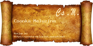 Csonka Meluzina névjegykártya
